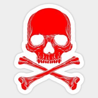 Cross bones and skull Sticker